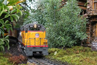 The model train and building replica exhibition runs from November 17 to January 13 at the New York Botanical Garden.