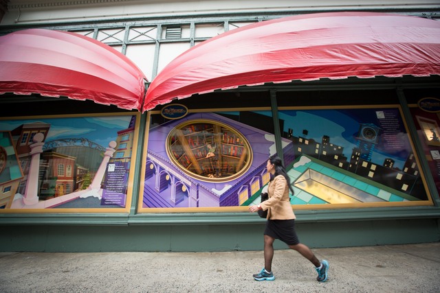 <p>Macy's displays on 34th Street are inspired by the story of the little girl behind the famous newspaper column "Yes Virginia, there is a Santa Clause"</p>
