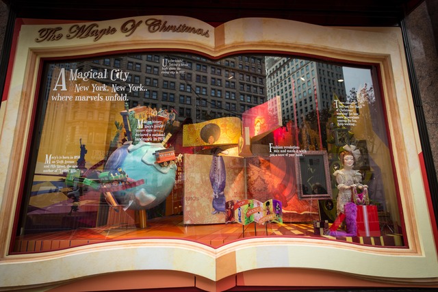 <p>A windows with the theme of "the Magic of Christmas" at Macy's</p>
