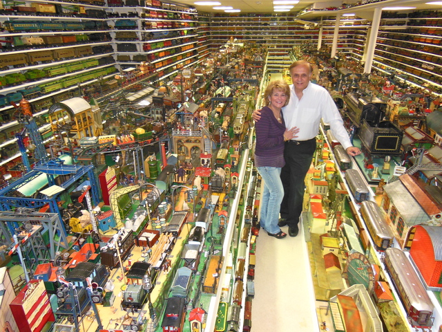 <p>Collectors Jerry and Nina Greene in one of the six rooms that houses the collection.&nbsp;</p>