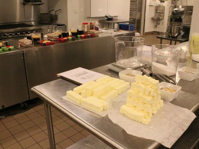<p>Astor Center donated its industrial kitchen to the Lower Eastside Girls Club for five days. Normally the culinary center holds cooking classes there.</p>
