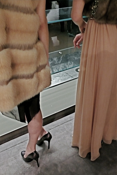 <p>The two lengths at Marusya's showing, featuring raw and sheer hemlines.</p>
