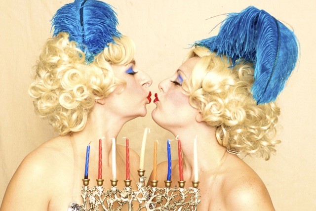 <p>The Schlep Sisters created the Menorah Horah, a Channukah-themed burlesque show.</p>
