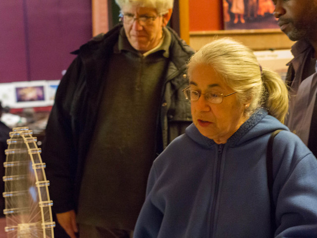 <p>St. George resident Ruth Levy complained to developer Rich Marin about the loss of her view when the New York Wheel is built at the first public meeting on the project, Nov. 13, 2012.</p>
