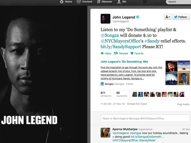 <p>John Legend picked 40 songs for his playlist, mixing soul, funk, hip-hop and rock.</p>
