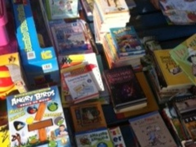 <p>Books collected for the children living in the Rockaways.</p>
