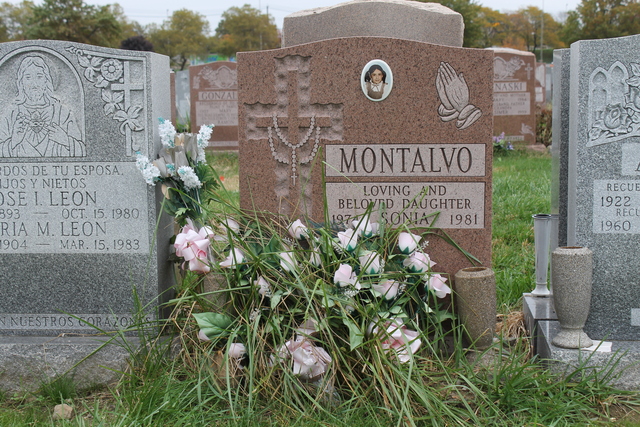<p>Sonia Montalvo was buried at St. Raymond's Cemetery in 1981. Montalvo's mother, Gladys Lugo, recently asked that her body be moved to a grave site in New Jersey that is closer to her home.</p>
