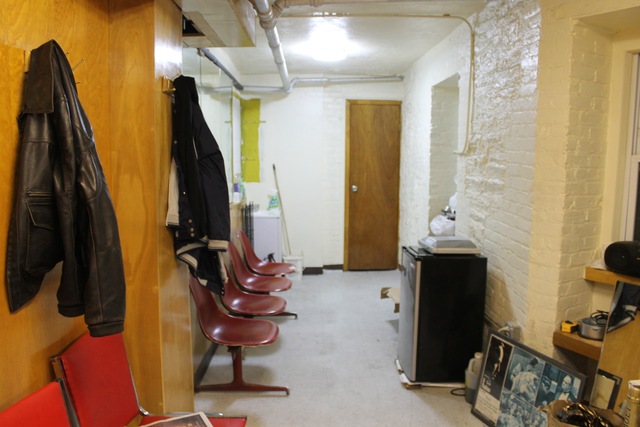 <p>The narrow basement space of Willies Barber Shop, the new location of the former New Barber Shop.</p>
