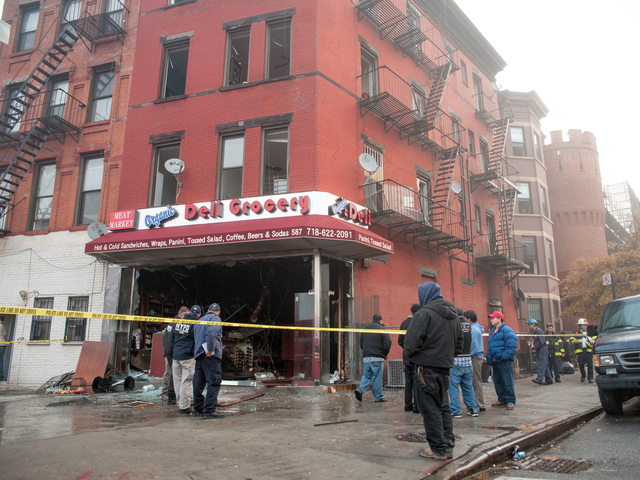 <p>The scene of the fire at 587 Franklin Avenue in Brooklyn on Monday November 12th, 2012.</p>
