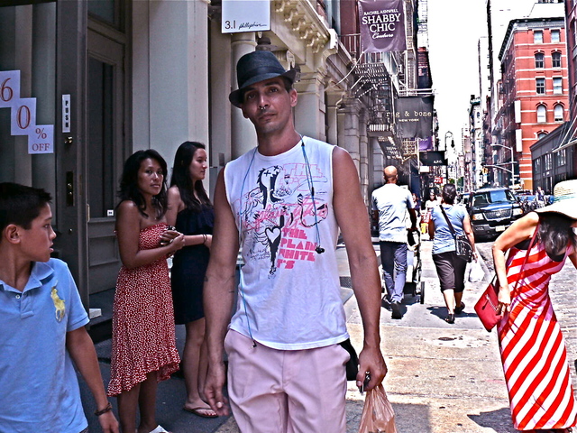 <p>A runway-ready look styled in a look entirely of pink, black white and blush on Mercer Street.</p>
