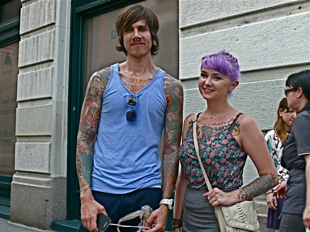 <p>A forthright ownership of style on Justin A. and Kelsy S. in SoHo.</p>
