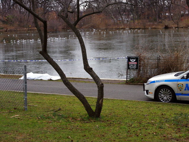 <p>Kissena Lake, on Dec. 29, 2012, after a woman's body was discovered in the lake Saturday morning.</p>
