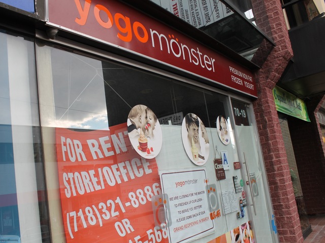 <p>Yogo Monster, at 70-19 Austin Street, has closed for the winter &ldquo;to freshen up&rdquo; its look.</p>

