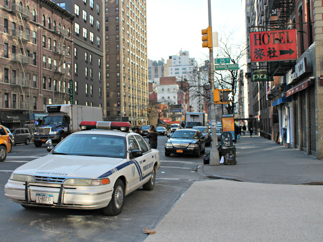 <p>East 25th Street between Third and Lexington avenues has been closed to traffic since work began on Tuesday, Dec. 18, 2012.</p>

