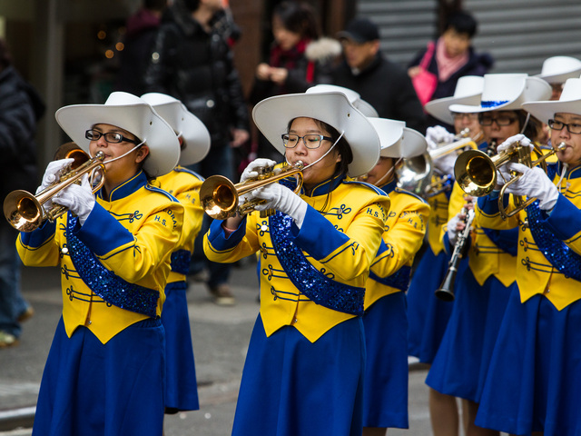 <p>The Cathedral High School marching band perform at this years annual East Meets West Parade on Dec. 22nd, 2012.</p>
