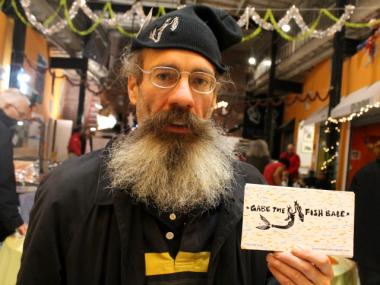 Urban farmer Christopher Toole was arrested Wednesday, Dec. 12, 2012 in Williamsburg for illegal sticker posting.