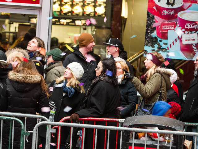 <p>Confetti hits the sidewalks of Times Square during the annual Airworthiness Test on Dec. 29th, 2012.</p>
