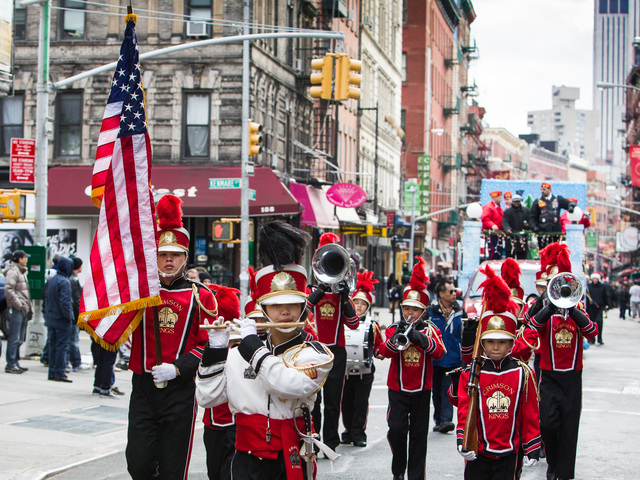 <p>The Crimson Kings marching band perform at this years annual East Meets West Parade on Dec. 22nd, 2012.</p>
