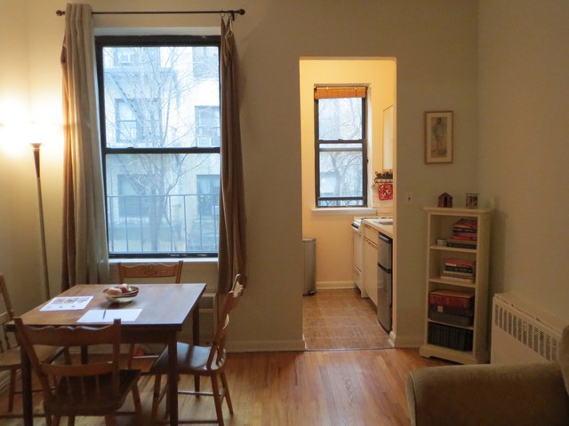<p>Every room of this co-op, listed by Douglas Elliman's Derek Olsen, features a window, including the living and dining area.</p>
