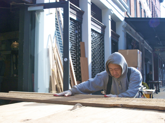 <p>Popular Seaport bar and cafe Fresh Salt is slated to reopen on Wednesday, Dec. 19, 2012 after being shuttered for more than a month in the wake of Hurricane Sandy. Workers busily prepared for the opening.</p>
