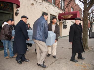 CORONA - Funeral services were held at the Coppola-Migliore Funeral Home for Sunando Sen, who was pushed to his death on a number 7 train platform in Queens.
