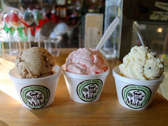 <p>Malu, a homemade ice cream shop in Hunters Point, is offering winter-inspired flavors: gingerbread, candy cane and eggnog chip.</p>

