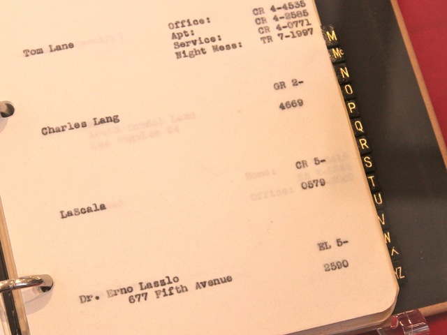 <p>Skincare guru Erno Laszlo's name appears in a Marilyn Monroe's phone book, which is on display at his shop.&nbsp;</p>
