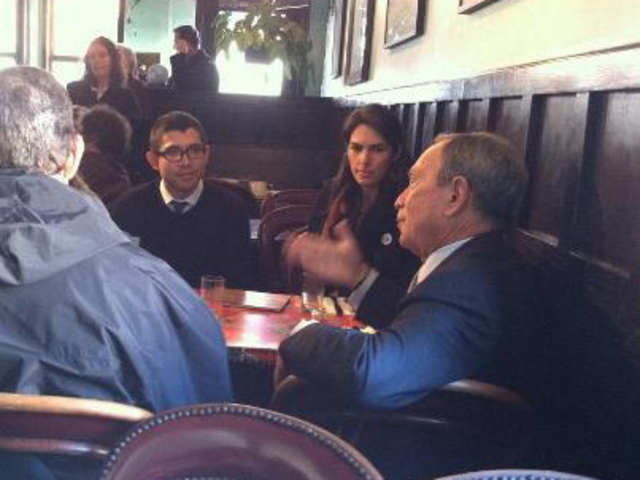 <p>Mayor Michael Bloomberg met for coffee with small business owners at Fort Defiance in Red Hook Wednesday morning, Dec. 5, 2012.</p>
