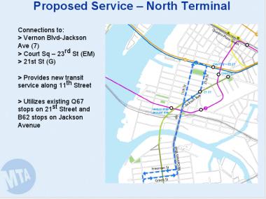 The MTA hopes to connect the Williamsburg, Greenpoint and Long Island City waterfronts in the route.