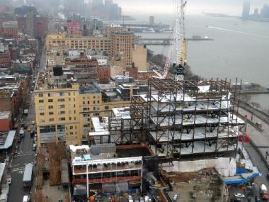 The Whitney's future home in the Meatpacking District topped out at nine stories Dec. 17, 2012.