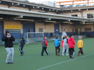 Youth sports organizations that use the pier within Hudson River Park donated more than $50,000 for its repair after Superstorm Sandy.