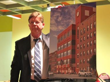 P.S. 313 in Sunnyside will include a clock tower and a rooftop play space, according to design plans presented at a recent community board meeting.