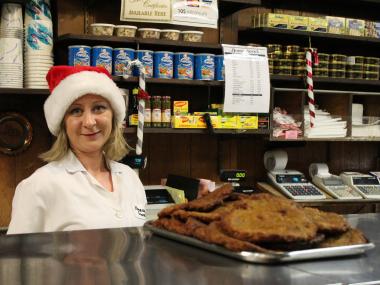 A store in Kew Gardens offers Polish and German treats before Christmas.