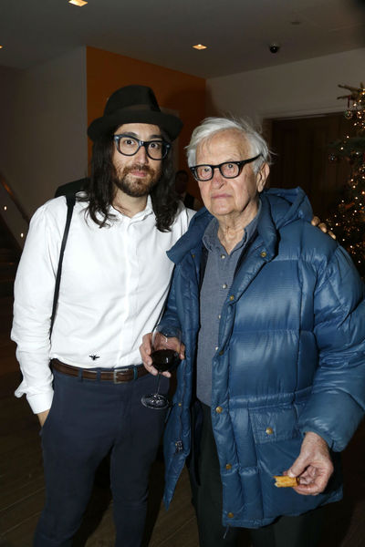 <p>Sean Lennon and Albert Maysles at a screening for 'Chasing Ice' at the Cosby Hotel, Wednesday, December 19, 2012.</p>
