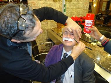 Queens realtor Paul Halvatzis, whose son is autistic, is hosting a "Shave the 'Stache" fundraiser party.