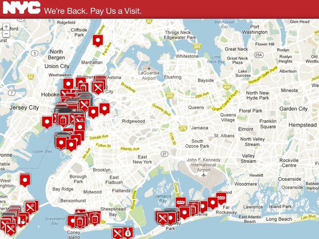 <p>New York City launched a Support NYC Small Business initiative in December 2012 to promote shops that have re-opened since sustaining Sandy-related damage. The interactive map features more than 500 businesses that have opened their doors and are looking for customers.</p>
