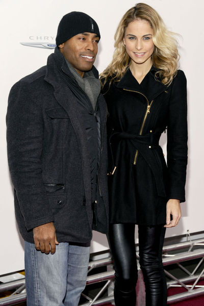 <p>Tiki Barber and Traci Lynn Johnson at the premiere of 'Playing for Keeps' at the Loews Lincoln Square, Wednesday, December 5, 2012.</p>
