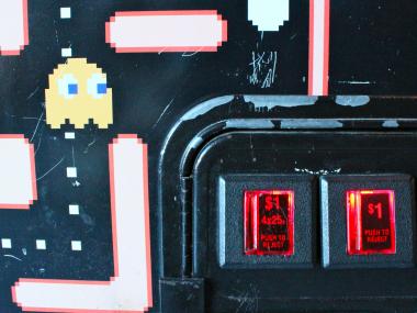 Frogger, Donkey Kong and Spy Hunter are some of the video games at Two-Bit's.