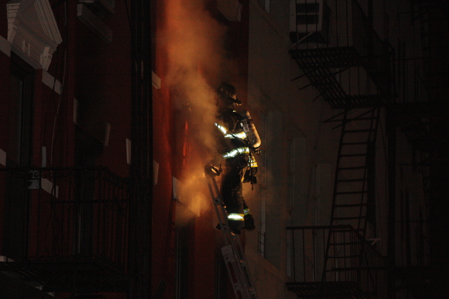 <p>Firefighters responded to a massive blaze at 41 Spring St. Jan. 10, 2013.</p>
