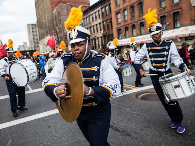 <p>A school band plays during the 36th Annual Three Kings Day Parade in East Harlem on Jan. 4, 2013.</p>
