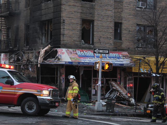 <p>The fire tore through a West 188th Street apartment building in Washington Heights early Friday Jan. 25, 2013.</p>
