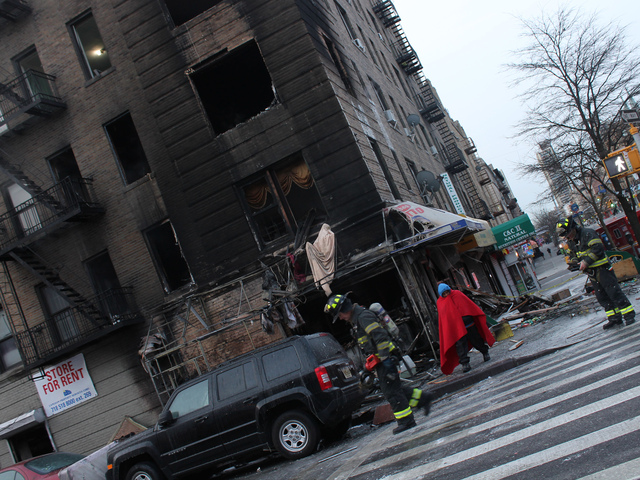 <p>The fire tore through a West 188th Street apartment building in Washington Heights early Friday Jan. 25, 2013.</p>
