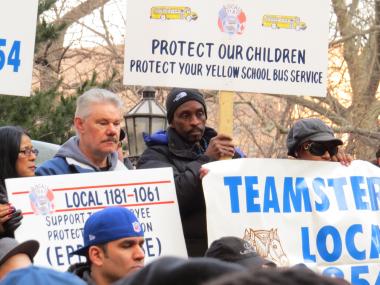 A school bus strike was expected Wednesday, Jan. 16, 2013.
