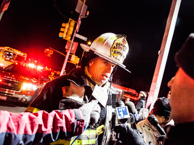 <p>A fire raced through an Amsterdam Avenue apartment building in Washington Heights late Wednesday Jan. 23, 2013.</p>
