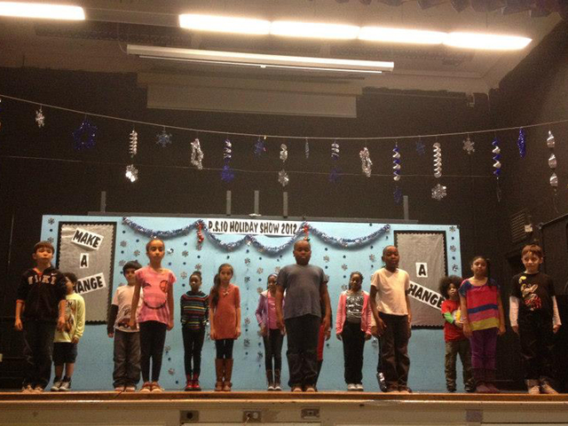 <p>Fourth- and fifth-graders participating in the National Dance Institute's after-school program at P.S. 10 performed a dance for Councilwoman Sara Gonzalez Wednesday, Jan. 30, 2013. The councilwoman helped bring NDI to the school by winning a $20,000 Cultural After-School Adventure award that went toward the program.</p>
