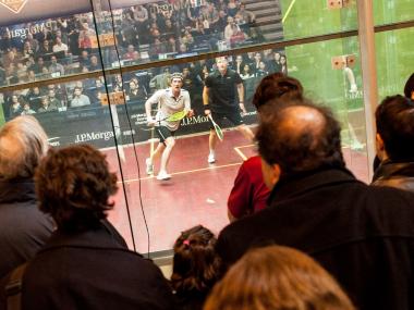 The 16th Annual Squash Tournament of Champions takes place in Vanderbilt Hall, Grand Central Terminal on Jan. 19, 2013.