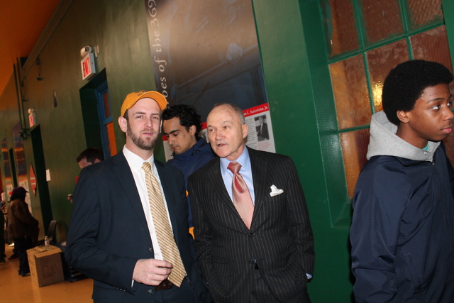 <p>Police Commissioner Ray Kelly with Democracy Prep founder Seth Andrew.</p>
