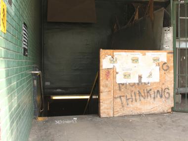 MTA says its landlord has failed to make repairs to the entrance of the Dyckman Street A train station.