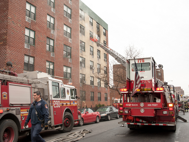 <p>The scene of the fire at 580 Sutter Avenue on Jan. 1, 2013.</p>
