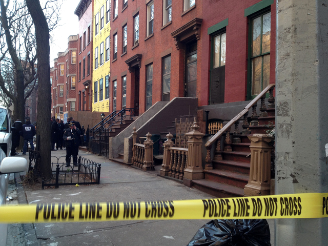<p>A man was shot by police at 48 Fort Greene Place on Jan. 2, 2013.</p>
